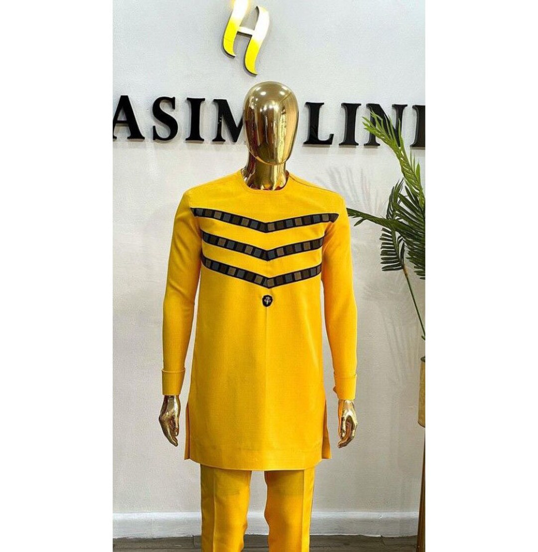 African Men Kaftan Senator Wear Nigerian Clothing for Men Etsy