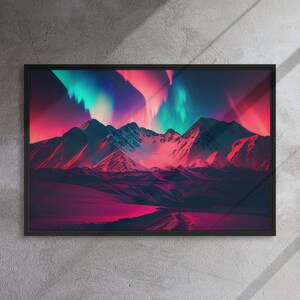 Electric Rocky Mountains | Framed canvas