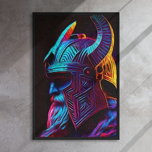 Odin&#39;s Shadows | Framed canvas