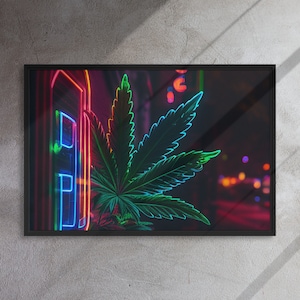 Neon Green Dream | Framed canvas