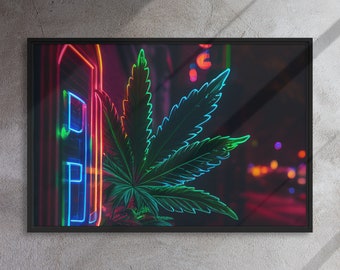 Neon Green Dream | Framed canvas