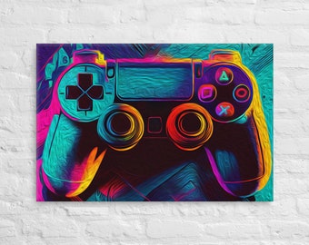 Leuchtendes Gamepad | Leinwand