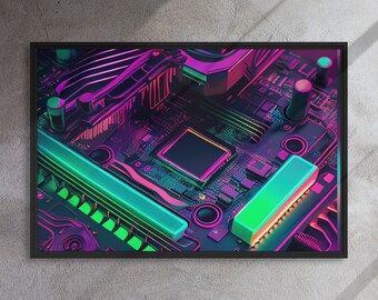 Futuristic Fusion | Framed canvas