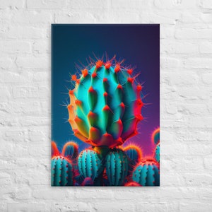 Pixelated Prickly Pear | Canvas