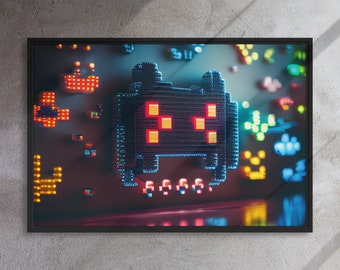 Pixel Invasion | Oprawione płótno