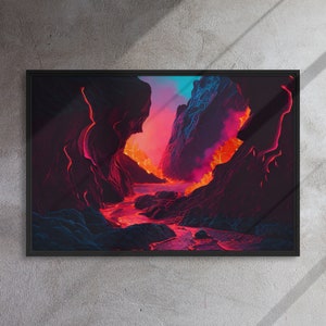 Descent to Hades | Framed canvas