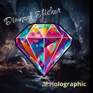 Diamond Dreams | Holographic sticker perfect for laptops, water bottles, journals, and more