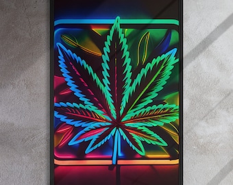 大麻アート、ウィードアート、420 アート、大麻の絵画、マリファナの