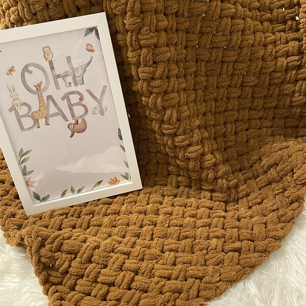 Brown Baby Blanket Etsy
