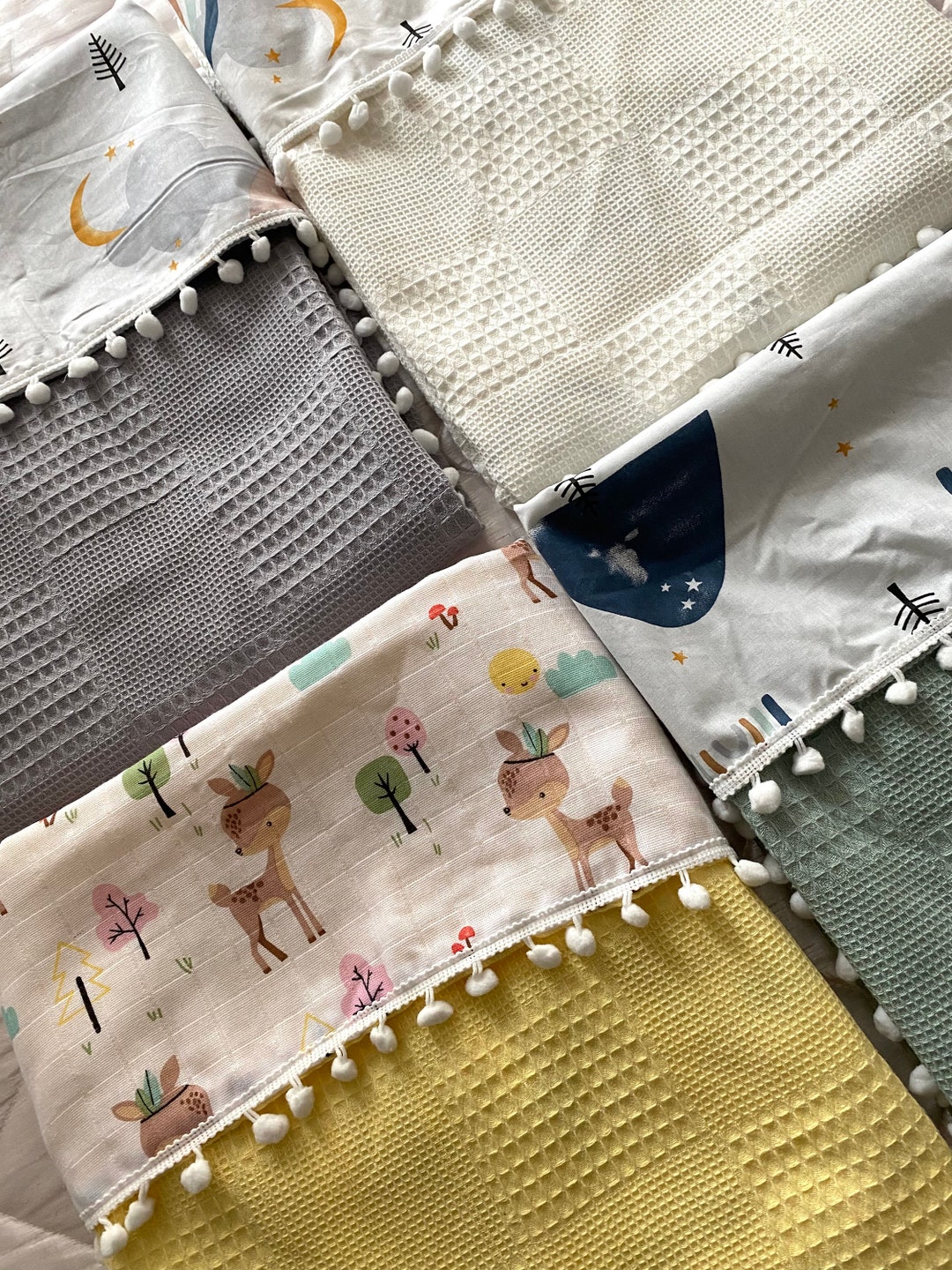 Organic Cotton Baby Blanket, Cotton Baby Blanket, Double Sided Blanket