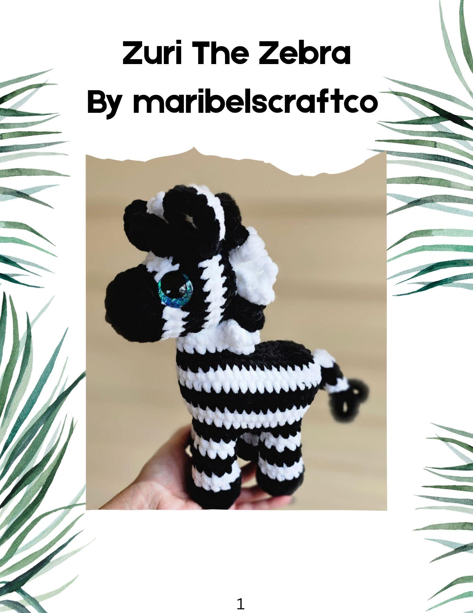 30 Zebra Crochet Patterns for Amigurumi, Blankets, Nursery Decor, and Handmade Gifts 8 Zuri The Zebra Crochet Pattern
