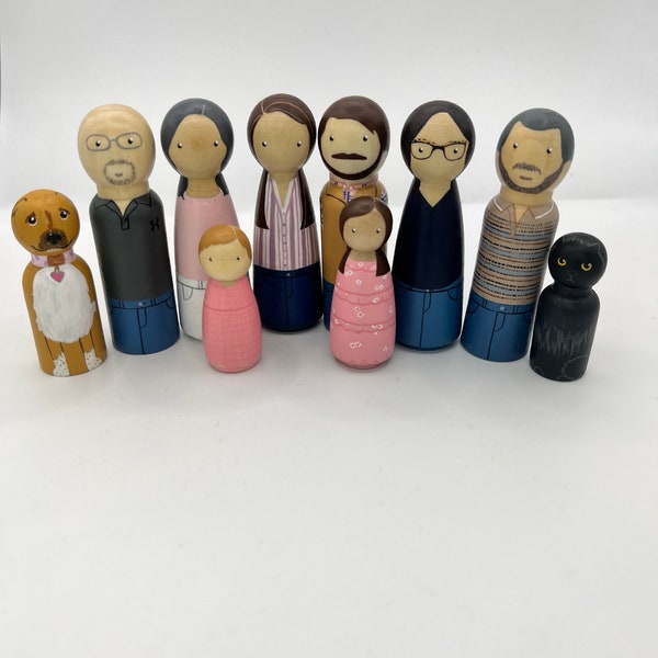 Custom peg doll family