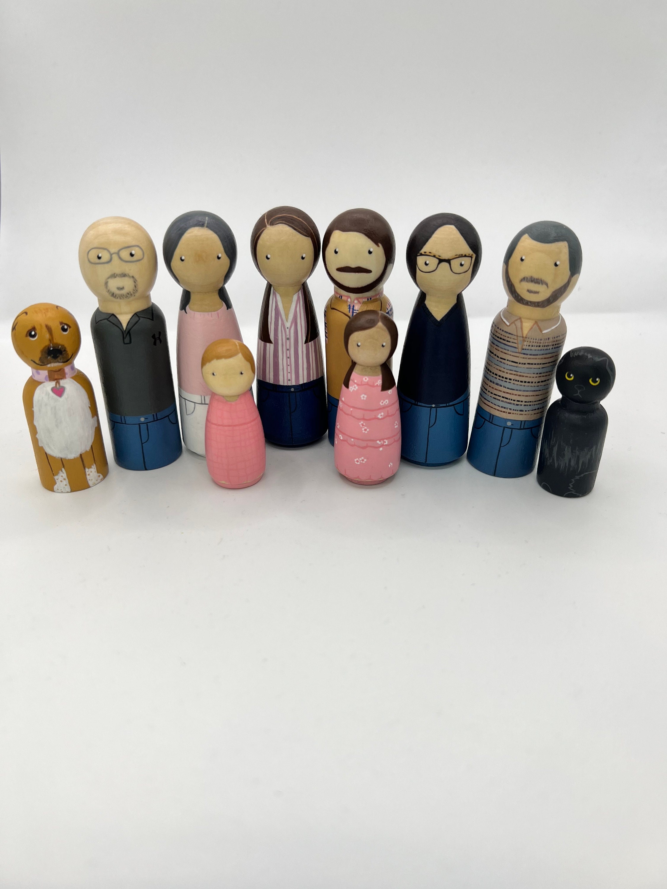 Custom Peg Doll Family Etsy