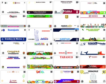 May include: Collection of Mexican and Central American license plates, each with unique designs and state names. The plates feature various colors, logos, and text, including state names like Jalisco, Oaxaca, and Yucatan.