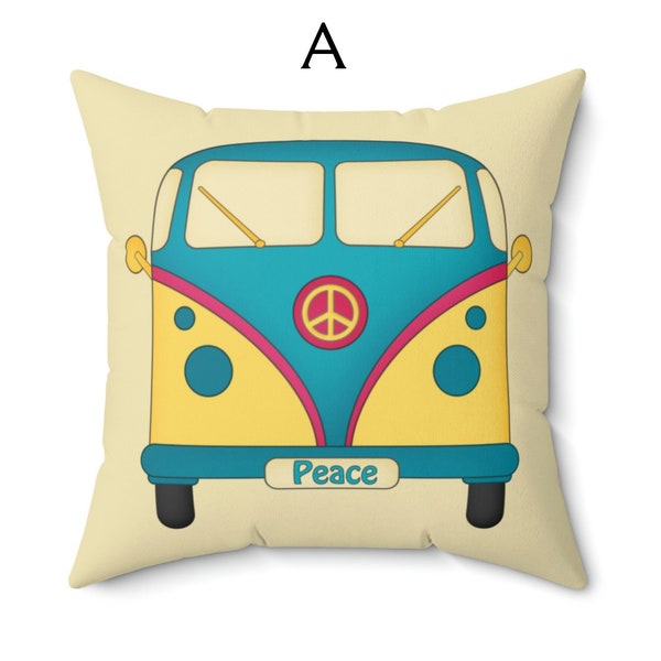 Cute VW Pillow Cover, VW Bus Pillow, Camper Van Gift, Cute Throw Pillow Case, VW Van Throw Pillows, Cool Pillow Cover, Pillowcase