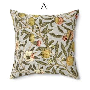 William Morris Pillow Covers, Botanical Print Pillow, Cute Floral Pillow Cover, 14x14 16x16 18x18 20x20, Art Nouveau Cushion Cover