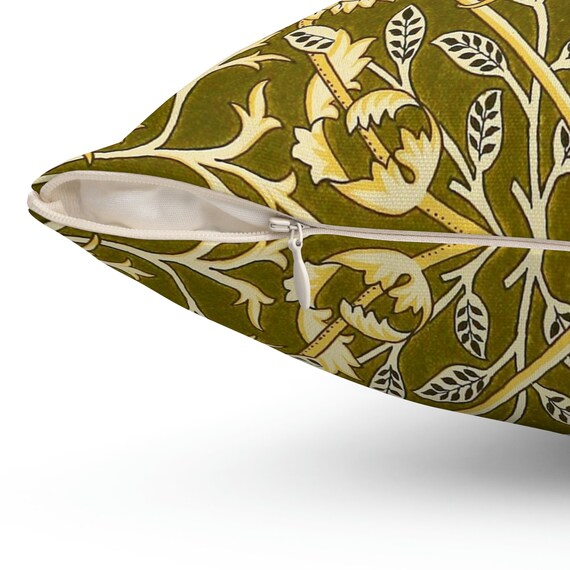 William Morris Chrysanthemum Green Tapestry Pillow- 18 inch square – Modern  Bungalow
