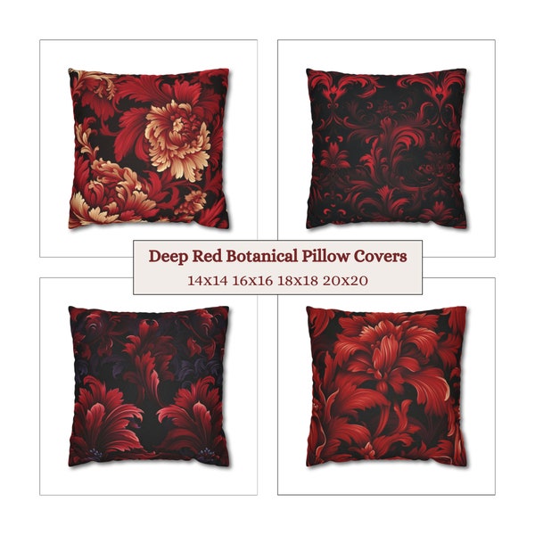 Red Cushion Cover Etsy