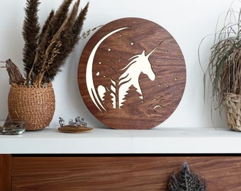 Unicorn Lamp with LED Lighting - Magical Decor, Fanrasy Lamp, Night Light, Kid's Room Decor, USB LED Decorative Lamp
