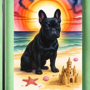Drapeau de jardin, décoration nautique chien bouledogue français noir, bannière de maison pour jardin de plage, enseigne extérieure, cadeau pour amoureux des chiens, décorations d'été