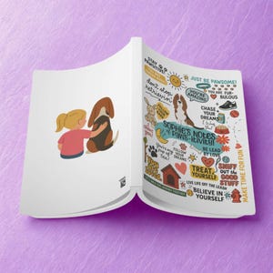 Diario de tapa blanda personalizado de Bassett Hound, carta de un perro, regalo universitario motivacional, papel rayado, cuaderno, agenda para amantes de los perros