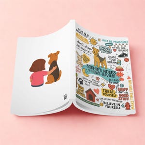 Diario de tapa blanda personalizado de Airedale Terrier, carta de un perro, regalo universitario motivacional, papel rayado, cuaderno, agenda para amantes de los perros