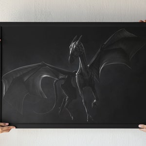 Thestral, Thestral Wall Art, Thestrals, Magical Creature, Wizarding School, Forbidden Forest, Legacy Wall Art | Poster, Framed Poster,Canvas