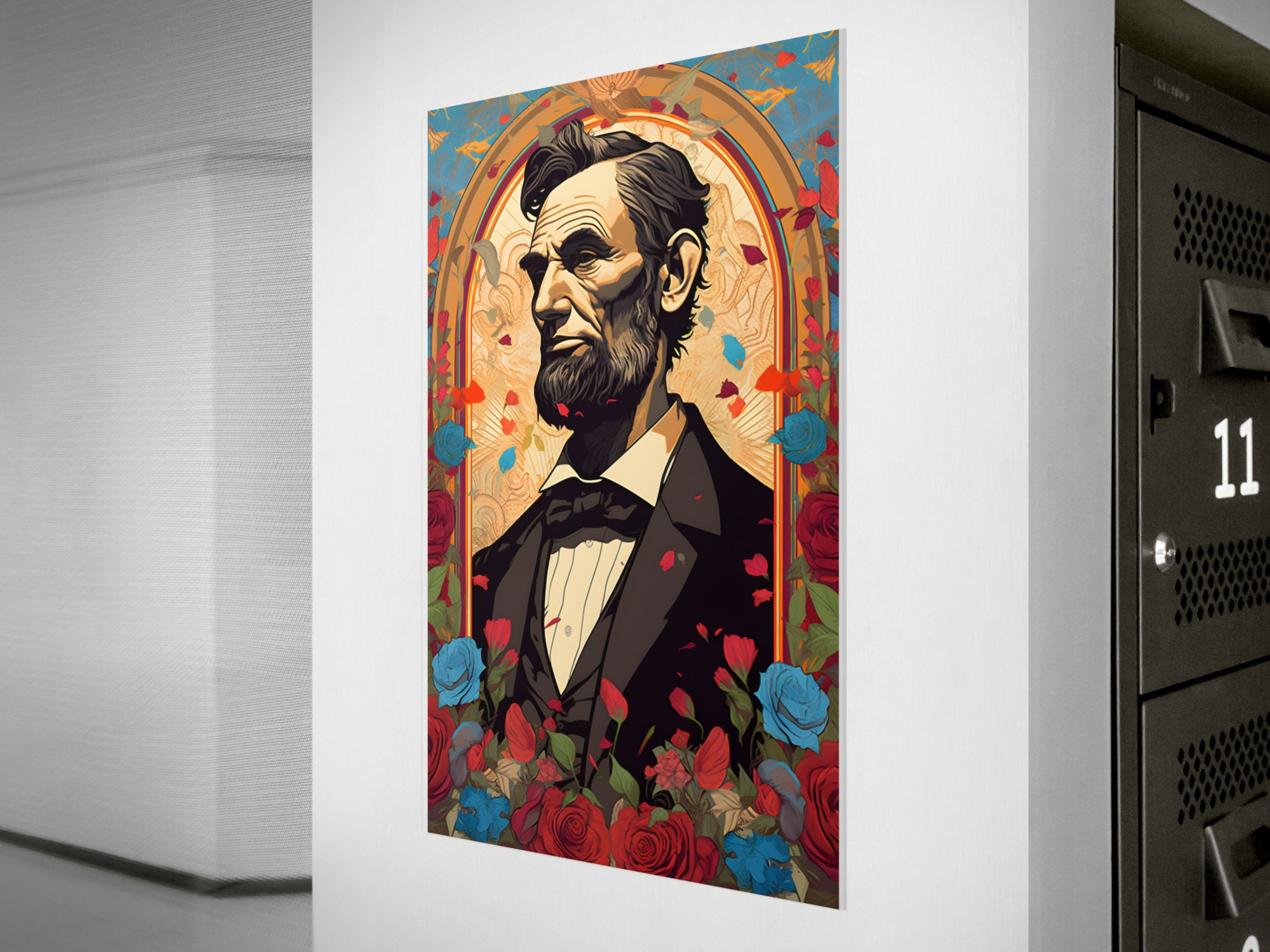 Abraham Lincoln by Alphonse Mucha, Abraham Lincoln Wall Art, Alphonse ...