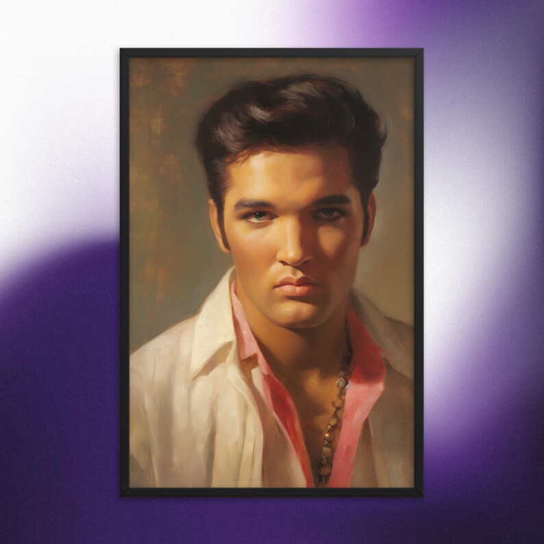 Portrait of Elvis Presley, Elvis Presley, Rock and Roll Wall Arts, Rock ...