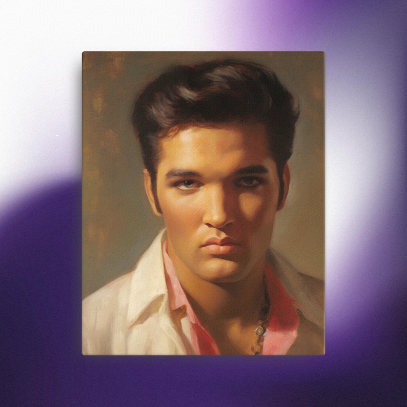 Portrait of Elvis Presley, Elvis Presley, Rock and Roll Wall Arts, Rock ...