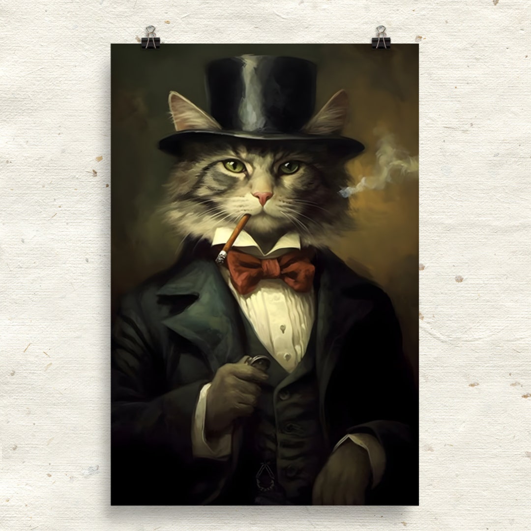 フランス製 トレー cat lady smoking playing piano