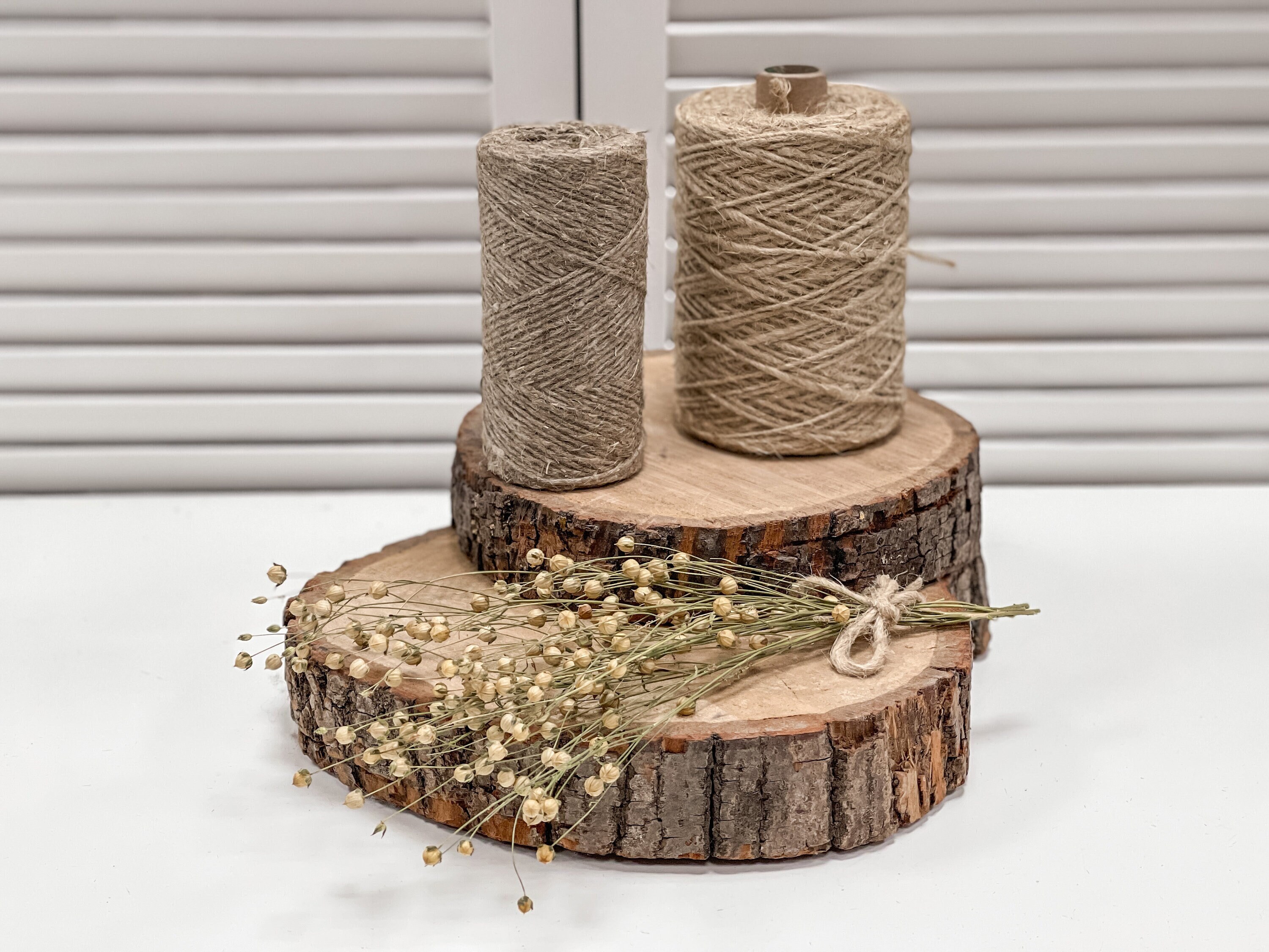 Natural Flax Twine, Twisted Flax Cord, Flax Rope, Flax String, Flax ...