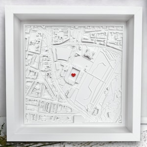 Sankt Pauli Hamburg - 3D-stadion - cadeau voor de echte St. Pauli voetbalfan, sport en vrienden - stadionkaart van het Millerntor-stadion