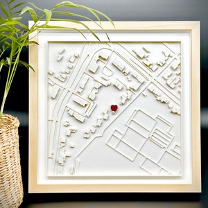 Personalized gift picture / coordinates / 3D city / wedding gift / anniversary / Valentine's Day gift / for moving in & buying a house