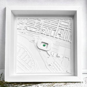 Bremen - 3D Stadion - Cadeau voor Werder Bremen voetbalfans, sportliefhebbers en vrienden - Stadionplattegrond van het Weserstadion - Bundesliga