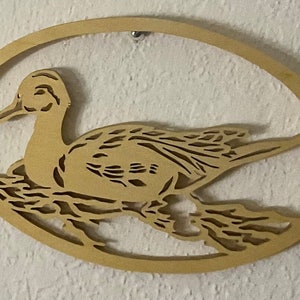Mallard duck display wall art handmade on scroll saw