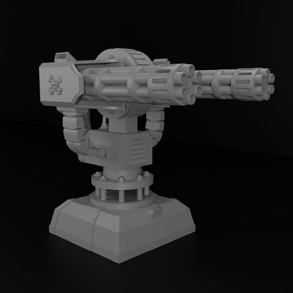 warhammer 40k defence turret mini gun digital 3d model for 3d printing