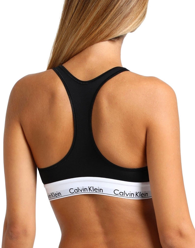 Calvin Klein CK Bralette and Brief Set New Modern Cotton Black Navy Grey Sport BNWT Female Small and Medium S and M Available. image 7