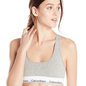 Calvin Klein CK Bralette and Brief Set New Modern Cotton Black Navy Grey Sport BNWT Female Small and Medium S and M Available. image 5