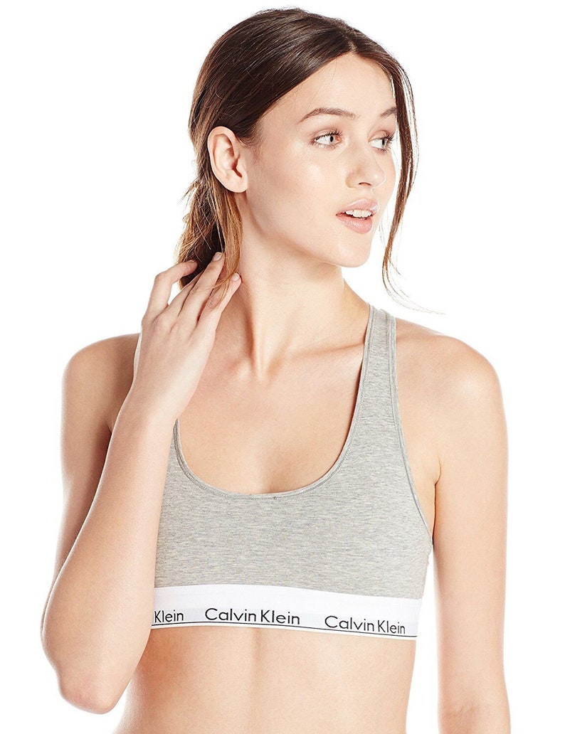 Calvin Klein CK Bralette and Brief Set New Modern Cotton Black Navy Grey Sport BNWT Female Small and Medium S and M Available. image 5