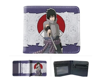 NEW Naruto Sasuke Wallet Cardholder Folding Anime Japanese Manga Pocket Gift