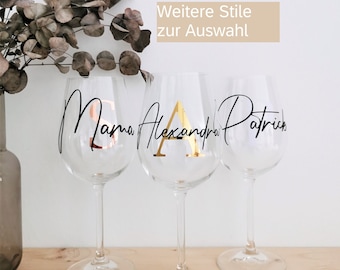 Weinglas | personalisiert | Geschenk | Geburtstag | Mama | Papa | Muttertag | Geschenkidee | individuelles Glas | Hochzeit | Pärchen | JGA