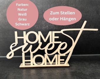 Wooden sign "Home Sweet Home" | Living room | Kitchen | Wood | Decoration | Display stand | Gift | Cash gift
