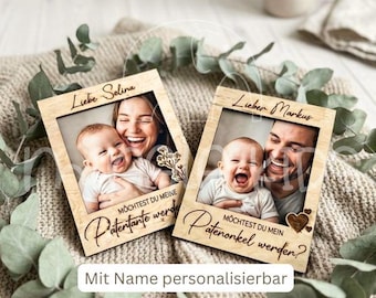 Picture frame for godmother, godfather, or christening | Christening | Questions | Personalized | Birth