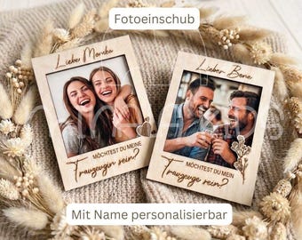 Picture frame for best man/maid of honor | Wedding | Question | Customizable