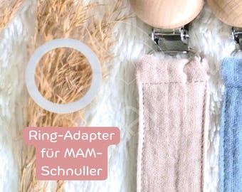 Ring-Adapter für Schnullberband | Adapter | Schnullerkette | Silikonring