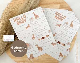 Baby Shower Guessing Game | Baby Shower | Party Game | Prediction Game | Fill-in Cards | Printed | MinalaKids