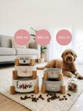 Personalized Scandinavian-style bowl | Pet bowl | Dog bowl | Dog | Cat | Feeding bowl | Ceramic | Bamboo stand | Nordic | Scandinavian