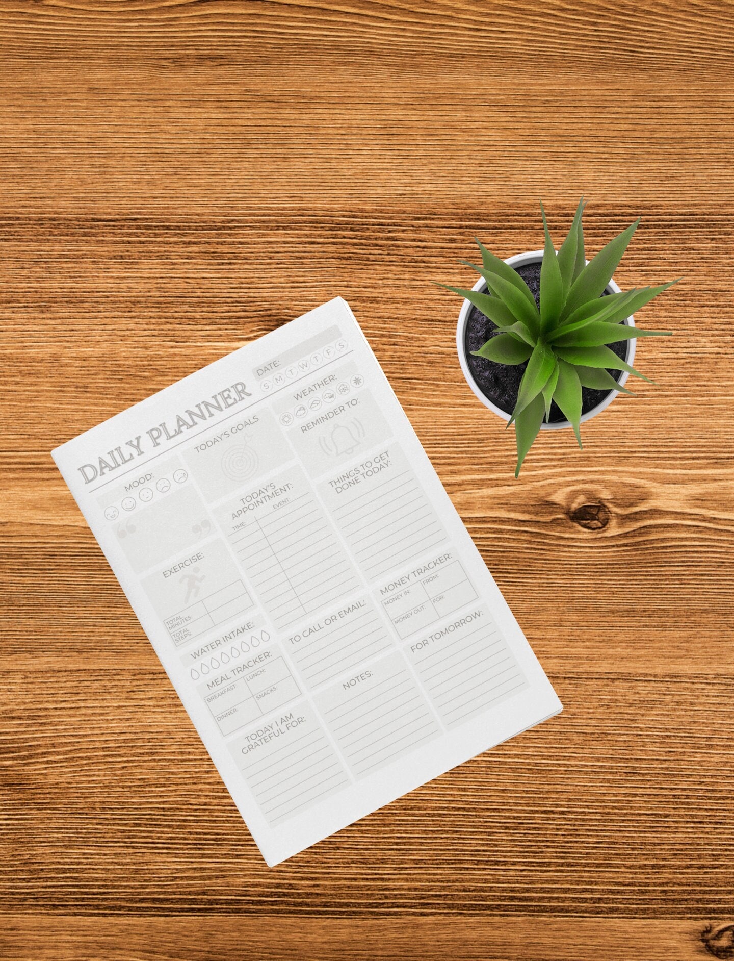 Daily Planner Printable, Daily to Do List for Work or Home ...