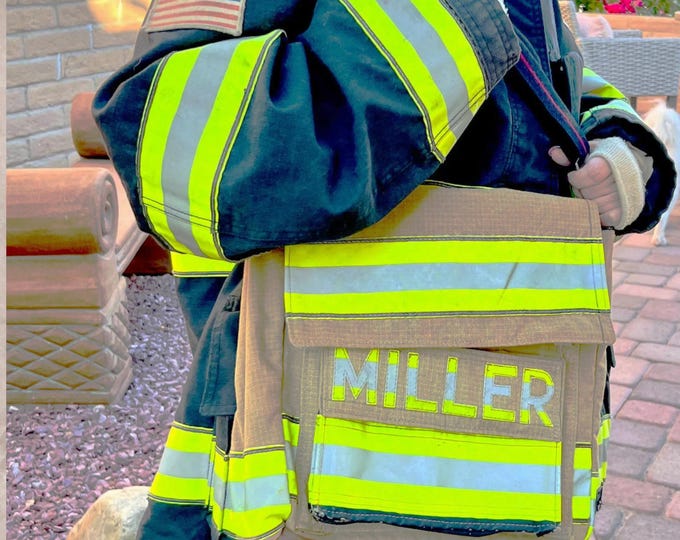 Firefighter sling purse anniversary gear bag personalized messenger handbag custom firefighter apparel worth bag unisex laptop satchel